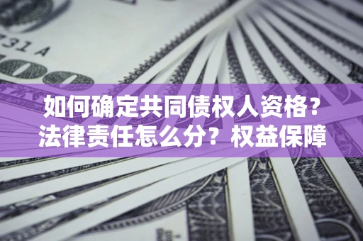 武汉如何确定共同债权人资格？法律责任怎么分？权益保障技巧揭秘！
