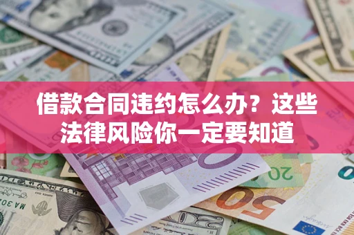 武汉借款合同违约怎么办？这些法律风险你一定要知道