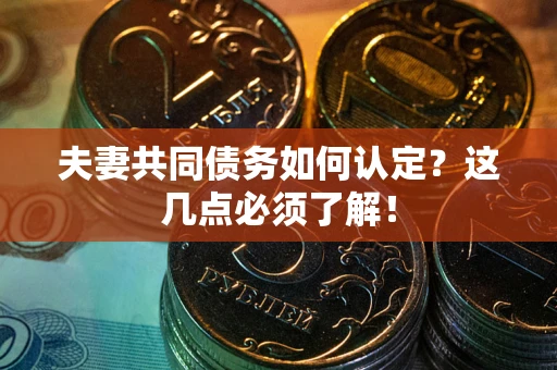 武汉夫妻共同债务如何认定？这几点必须了解！