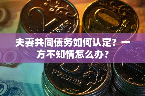 武汉夫妻共同债务如何认定？一方不知情怎么办？