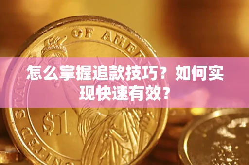 武汉怎么掌握追款技巧？如何实现快速有效？