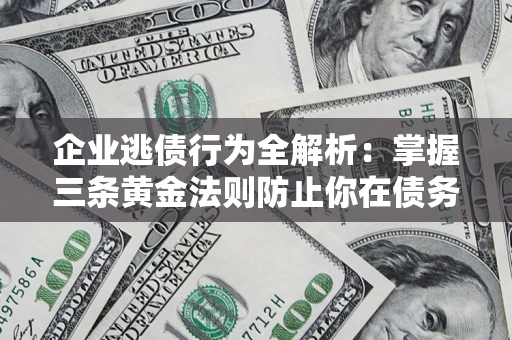 武汉企业逃债行为全解析：掌握三条黄金法则防止你在债务乱局中“踩雷”