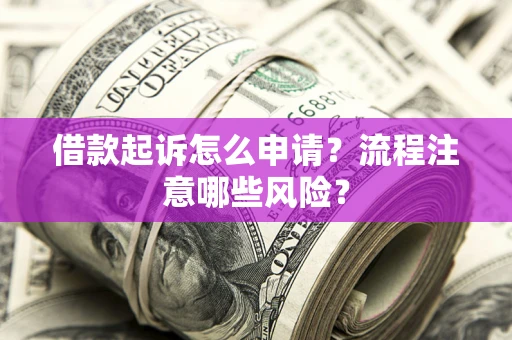 武汉借款起诉怎么申请？流程注意哪些风险？