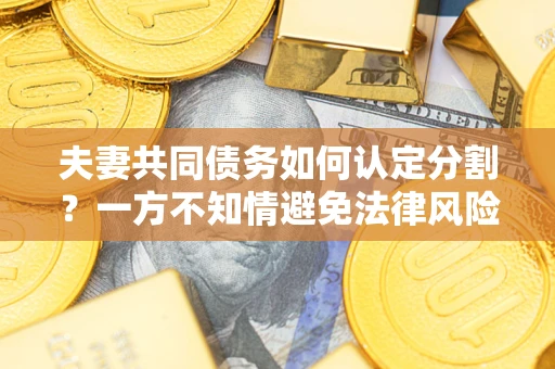 武汉夫妻共同债务如何认定分割？一方不知情避免法律风险必看！